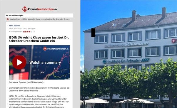 La empresa de dermocosmética alega deficiencias en la metodología empleada por el laboratorio a la hora de valorar uno de sus productos