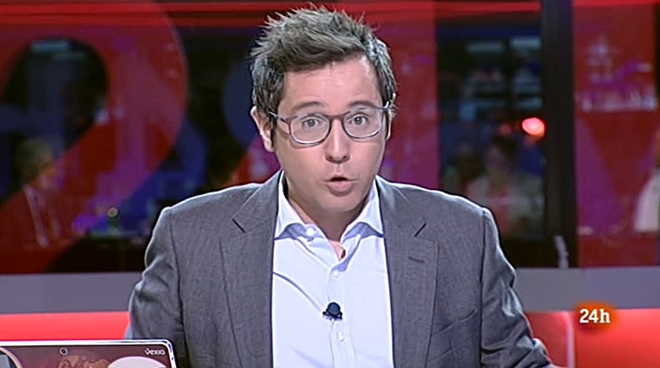 Sergio Martín, director del canal 24 Horas, esta semana en el espacio que hasta ahora conducía en TVE. 
