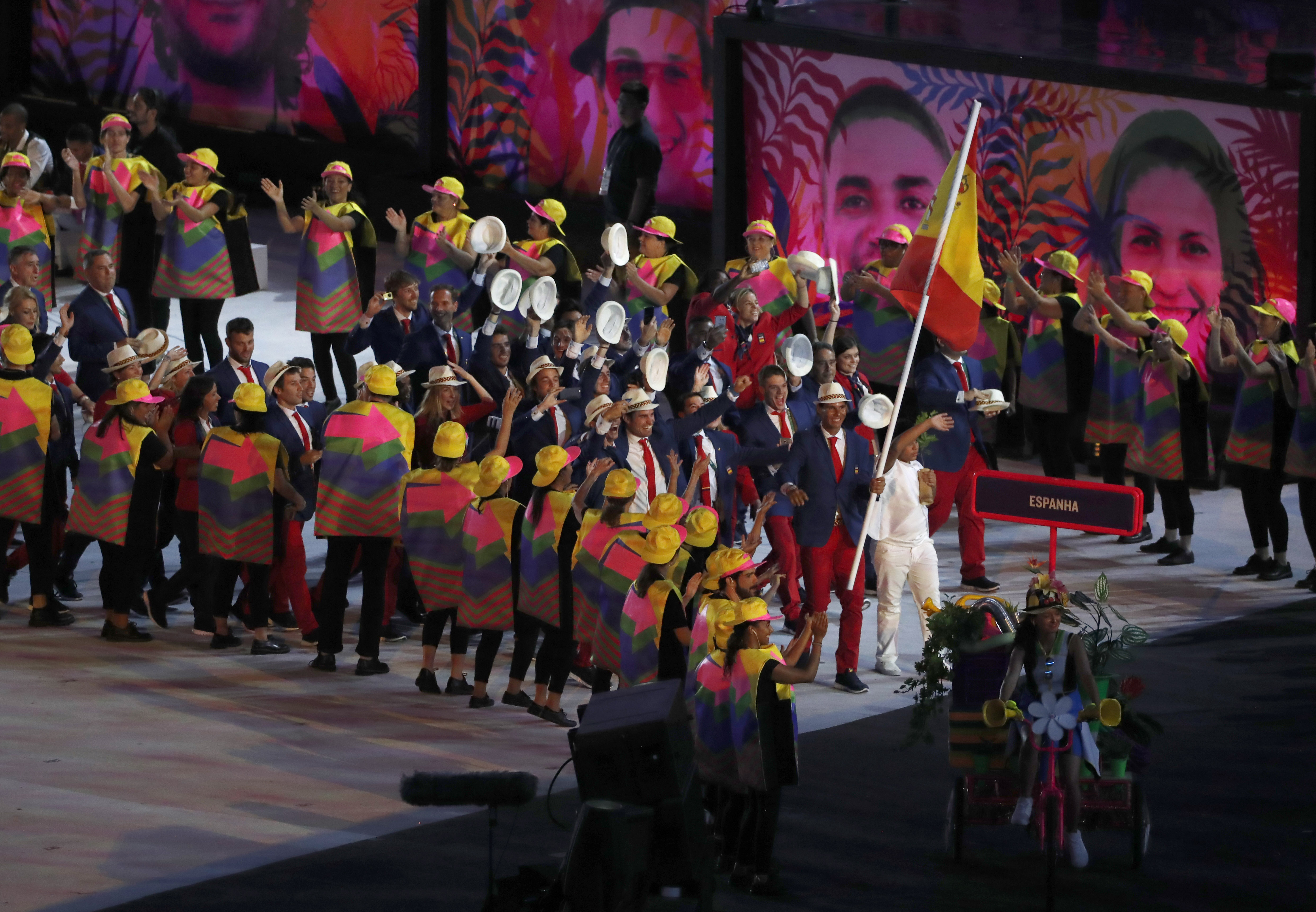 Momento de la participación de la delegación española en la inauguración de los JJOO de Río. 