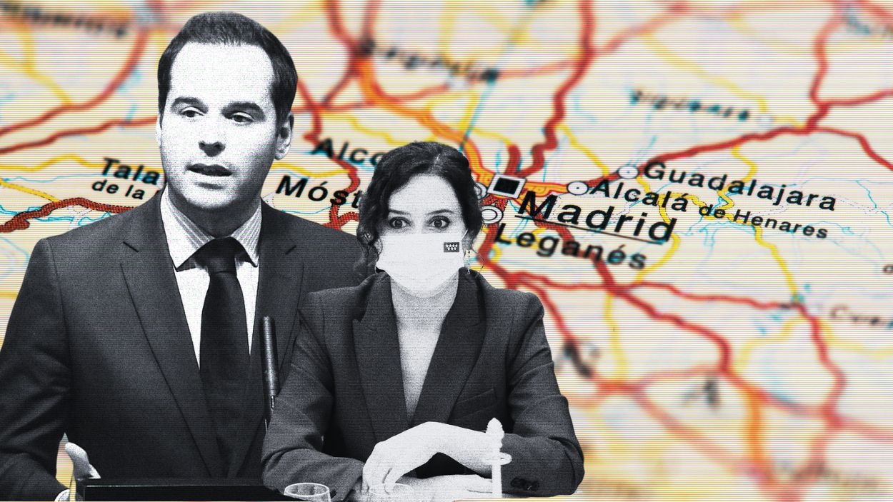 Ignacio Aguado e Isabel Díaz Ayuso. Montaje Propio.