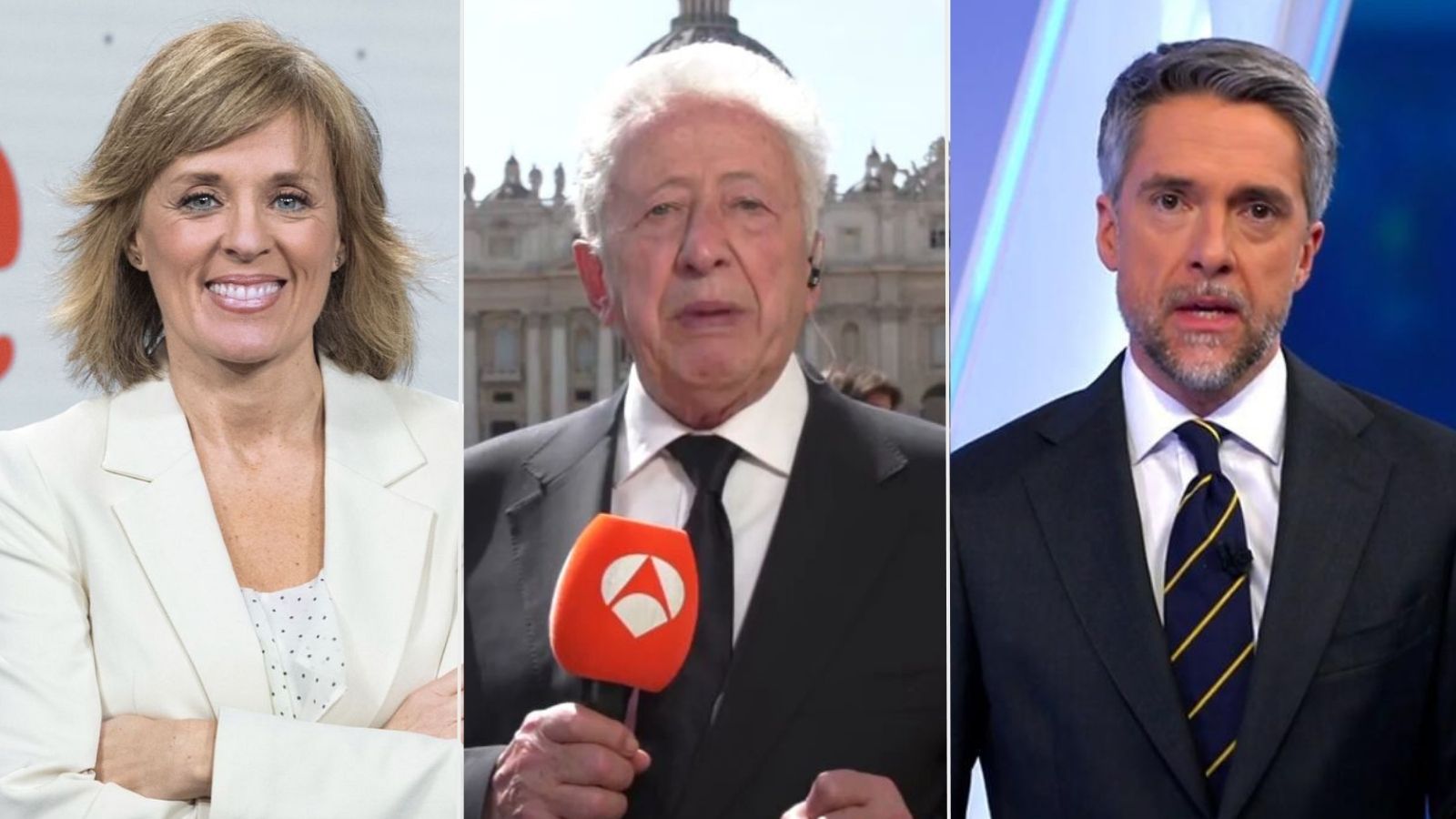 Marta Carazo, Antonio Pelayo y Carlos Franganillo, corresponsales del Cónclave