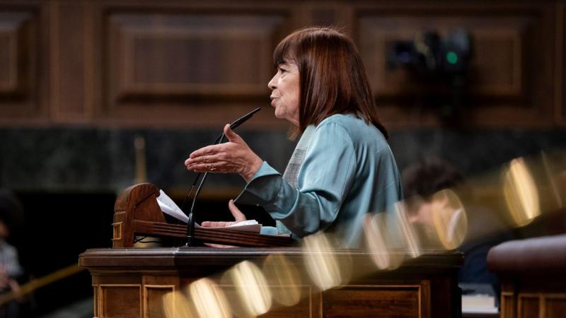 La diputada socialista Cristina Narbona en una intervención desde la tribuna del Congreso. EP.