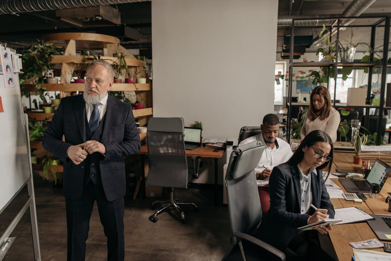 Reunión de trabajo en una empresa
