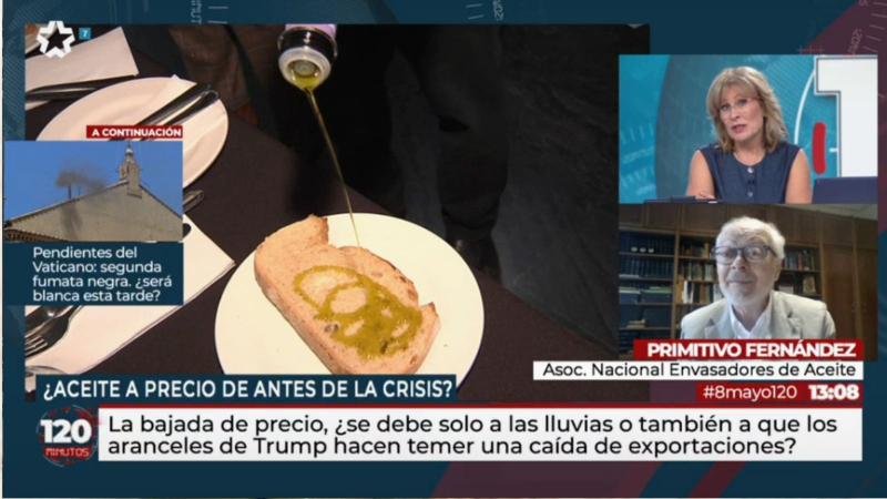 Debate sobre el aceite de oliva, en '120 Minutos'. Telemadrid Debate sobre el aceite de oliva, en '120 Minutos'. Telemadrid
