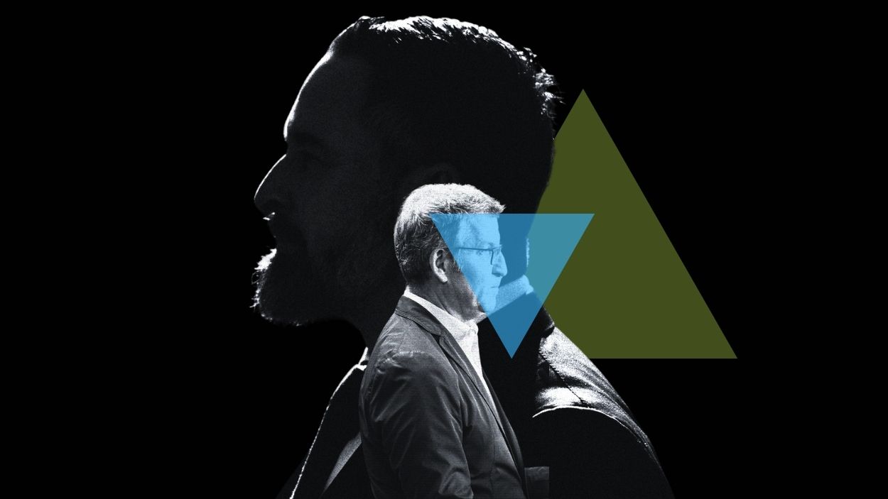 Alberto Núñez Feijoo y Santiago Abascal. Ilustración Propia.