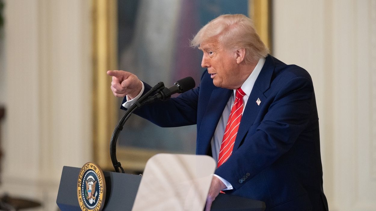 Trump habla en la celebración de madres de militares en la Casa Blanca. EP