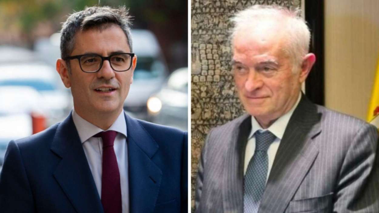 Fotomontaje del ministro Félix Bolaños y el juez Juan Carlos Peinado. Elaboración propia.