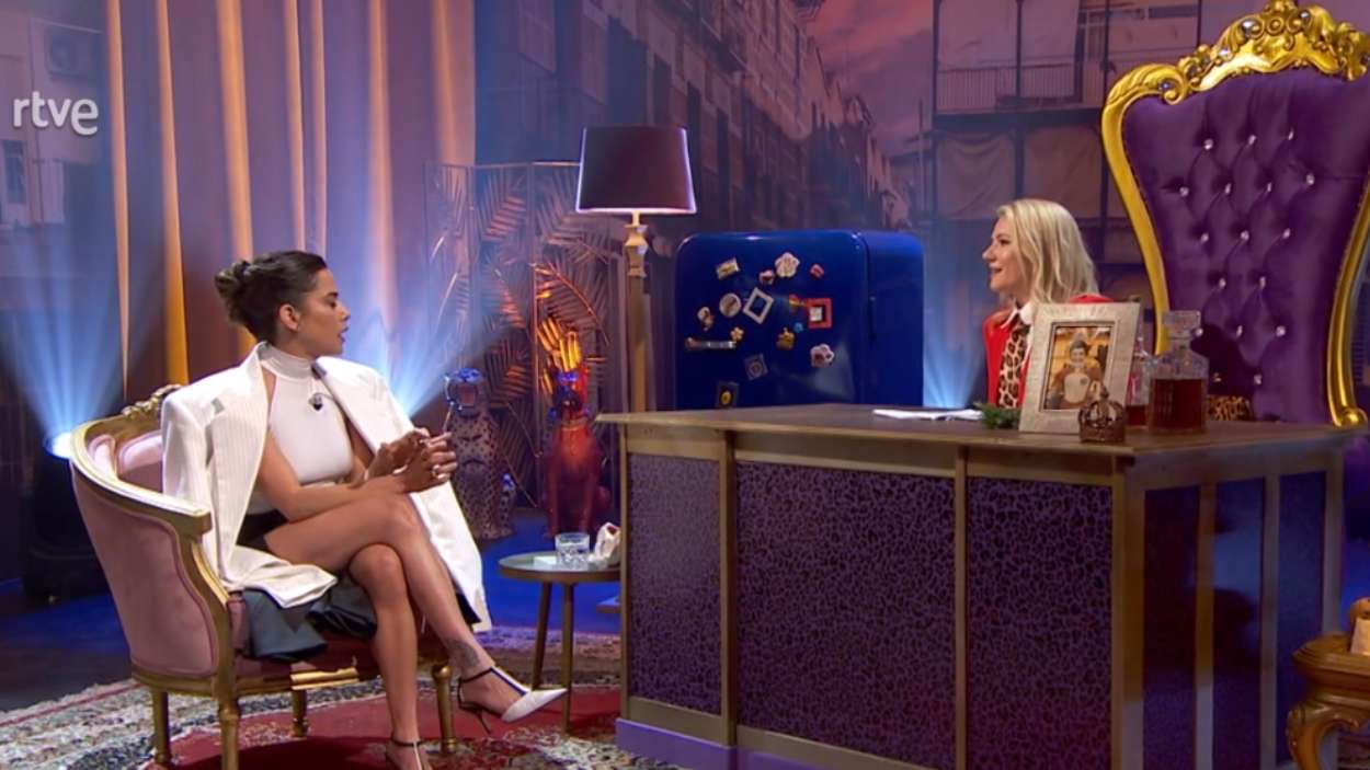 María León en el programa Al cielo con ella. 