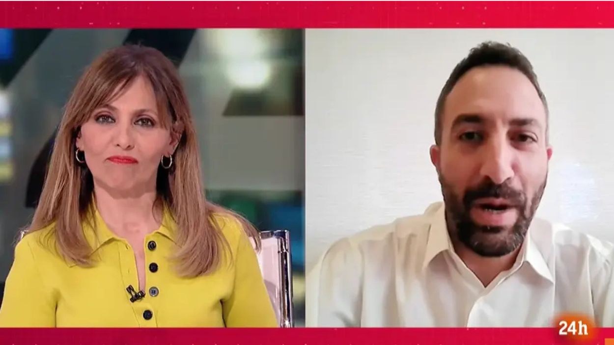 Daniel Broncano en Canal 24 horas. TVE