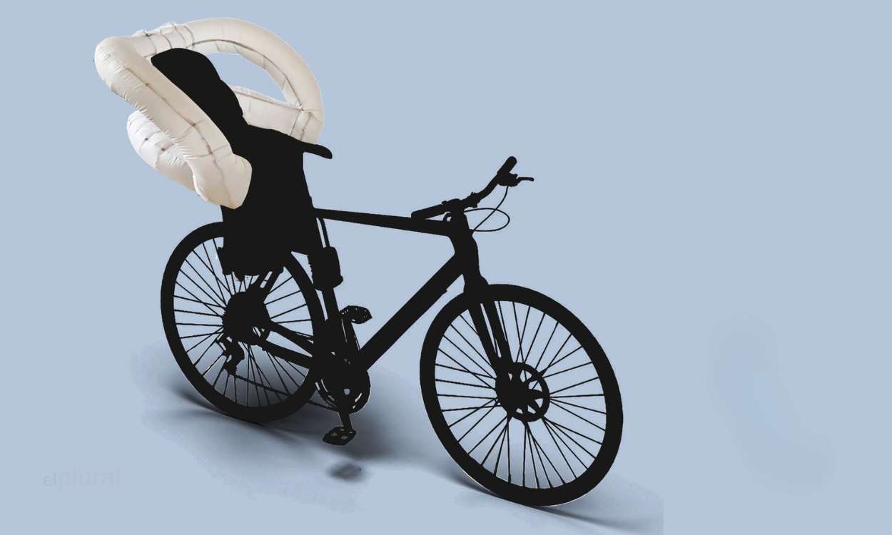 Esta es la silla de bicicleta con airbag que puede salvar la vida de miles de niños