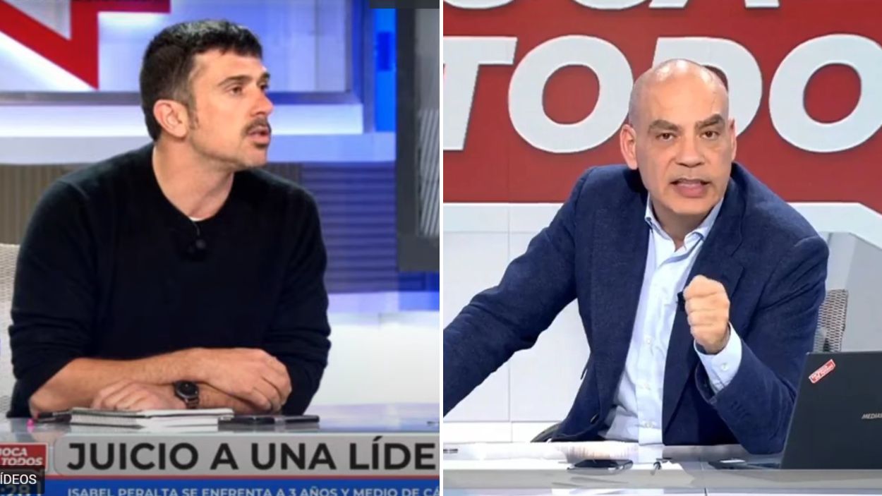Ramón Espinar y Nacho Abad en 'En Boca de Todos'. Mediaset. 
