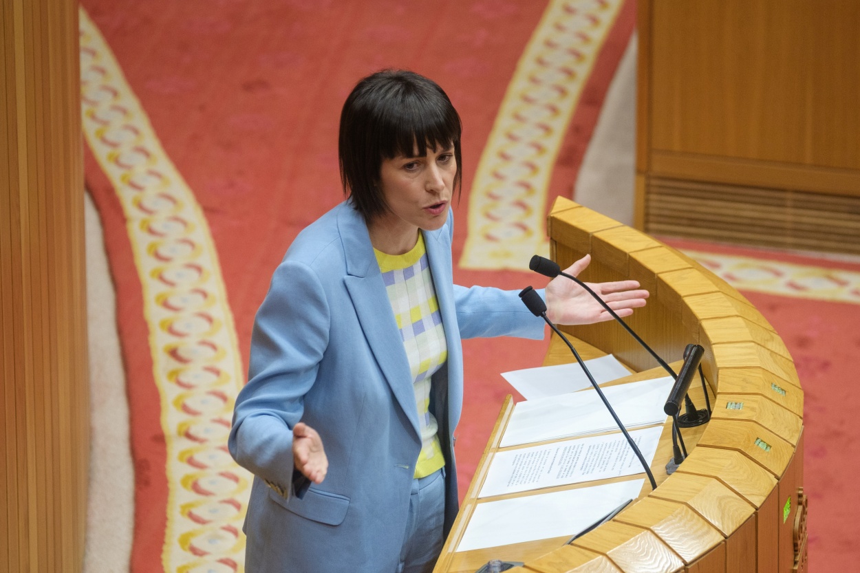 Ana Pontón, portavoz del Bloque Nacionalista Galego, durante el pasado pleno del Debate sobre el Estado de la Autonomía (Foto: Europa Press).