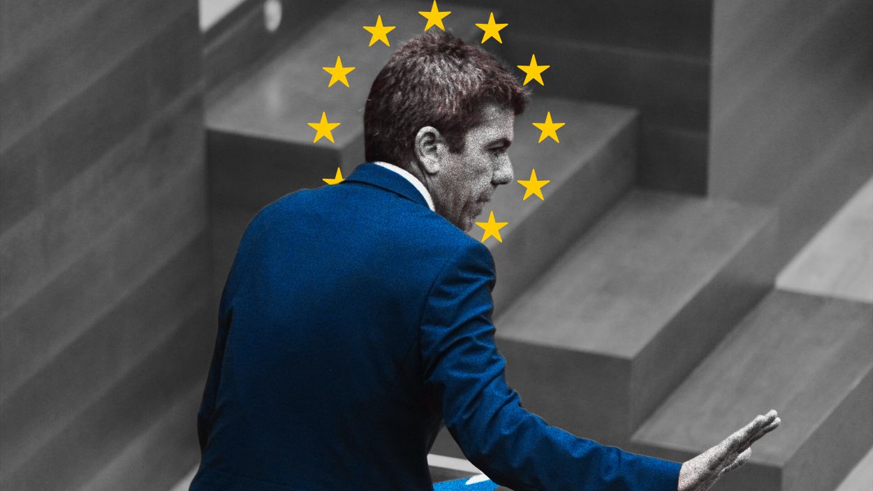 El president de la Generalitat valenciana Carlos Mazón. Ilustración Propia.