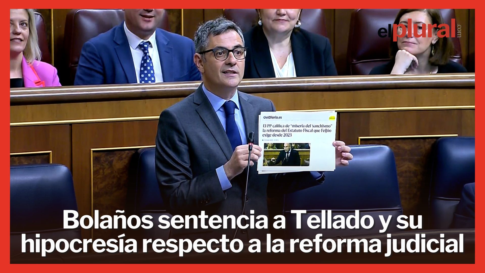 Bolaños sentencia a Tellado y su hipocresía respecto a la reforma judicial
