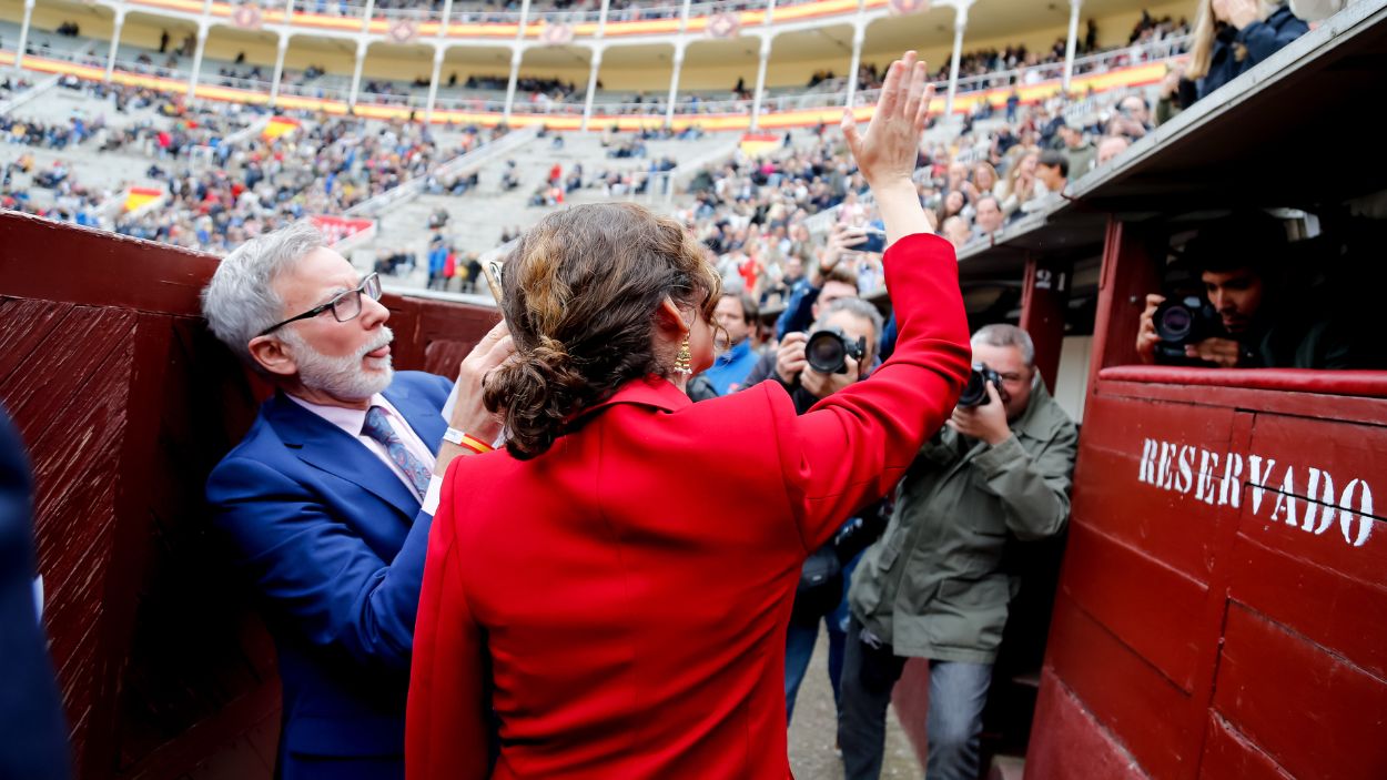 Ayuso en la plaza de toros de Las Ventas. EP
