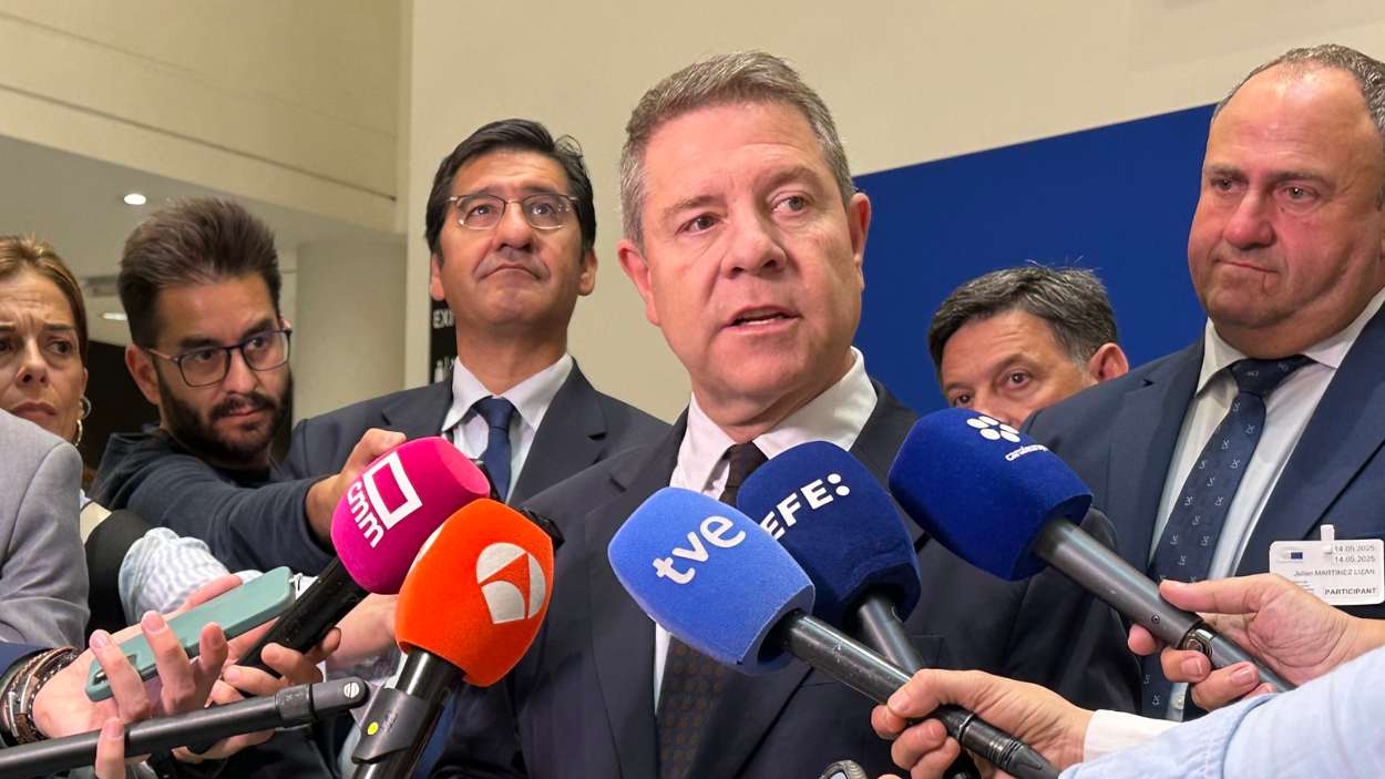 Emiliano García Page, presidente de Castilla La Mancha, este miércoles en Bruselas. JCCM.
