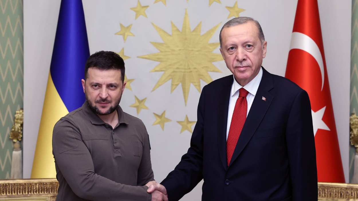 El presidente turco, Recep Tayyip Erdogan, y su homólogo ucraniano, Volodimir Zelenski. EP