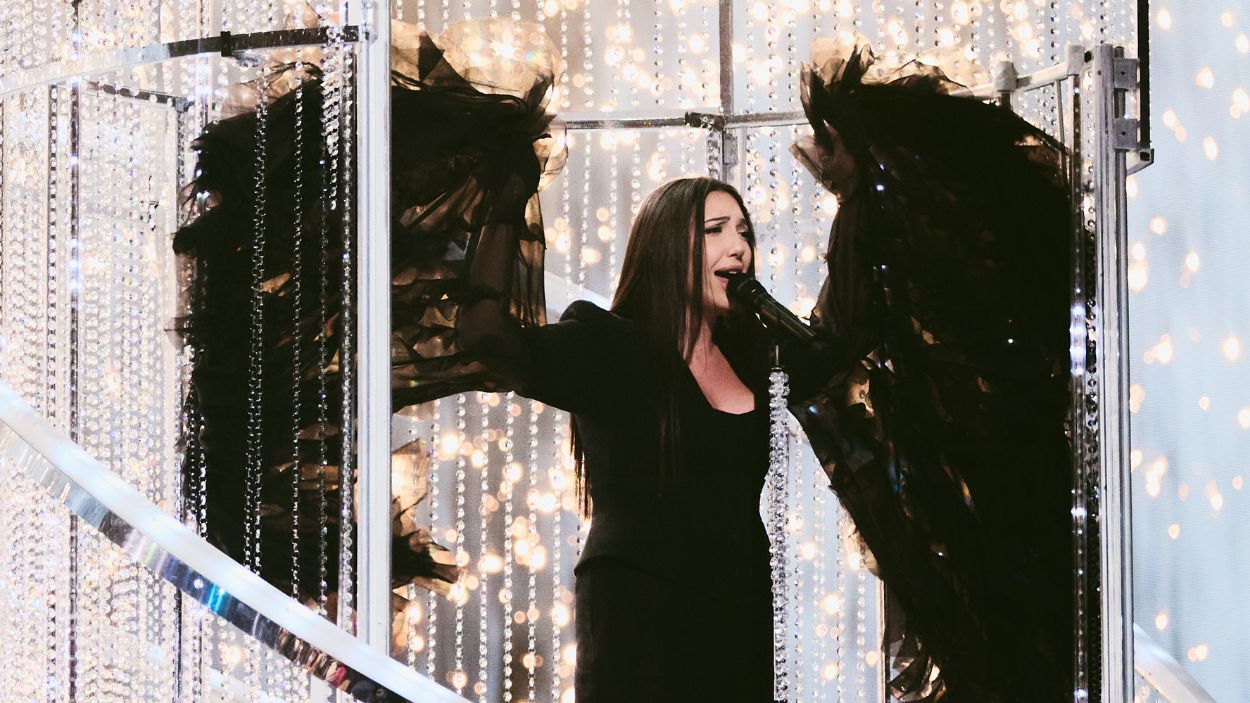 Actuación de Israel en la Segunda Semifinal de Eurovisión 2025. Alma Bengtsson