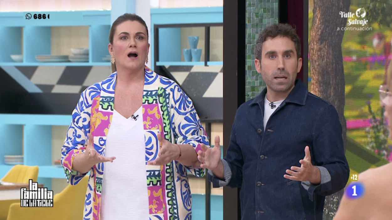 Carlota Corredera y Aitor Albizua, en 'La familia de la tele'. RTVE