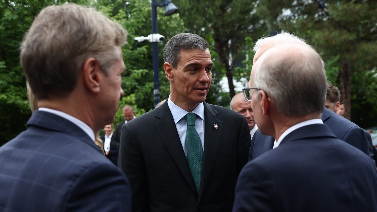 El presidente del Gobierno, Pedro Sánchez, durante la cumbre de la Comunidad Política Europea. EP