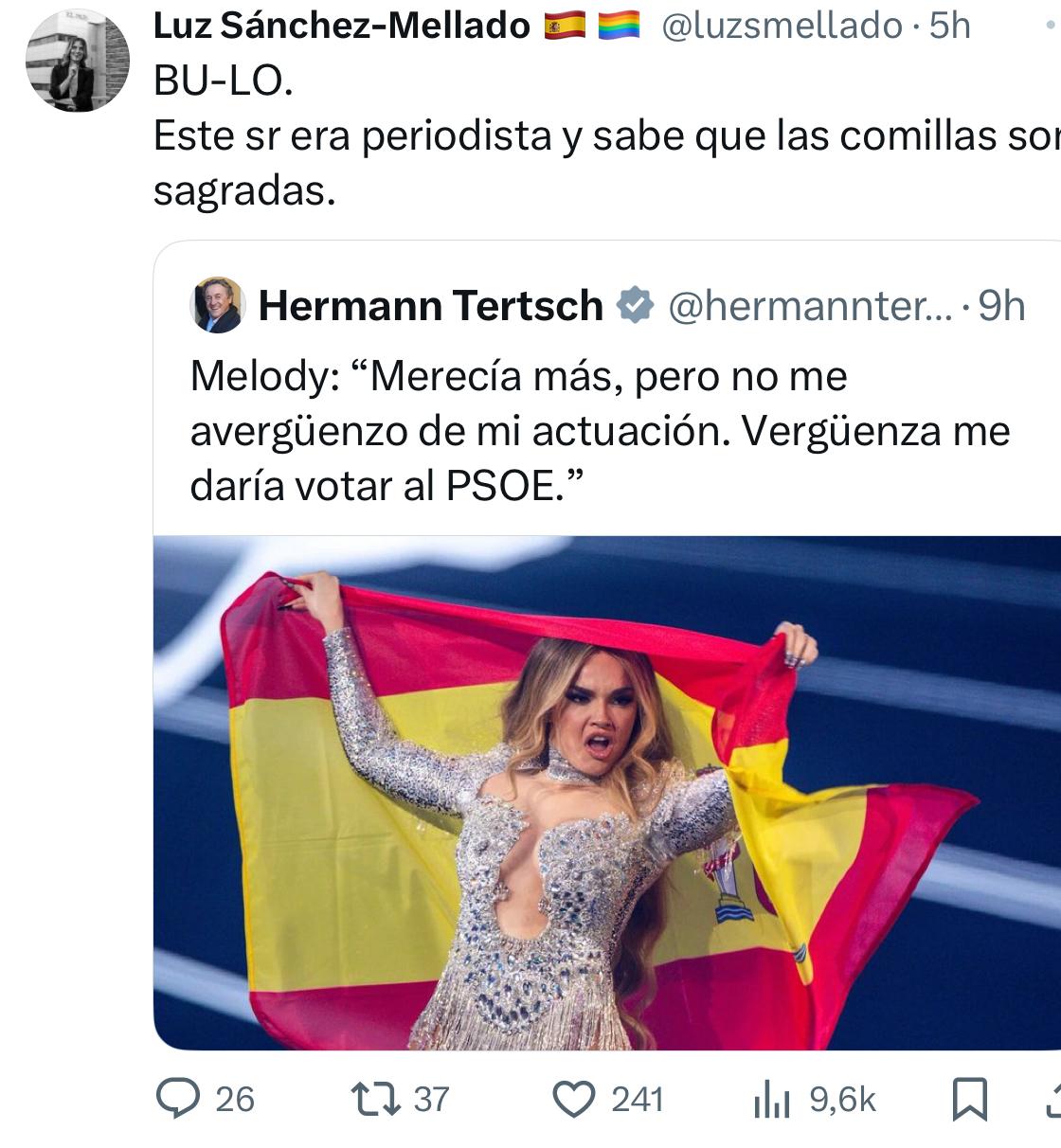 Tuit borrado de Hermann Tertsch Tuit borrado de Hermann Tertsch
