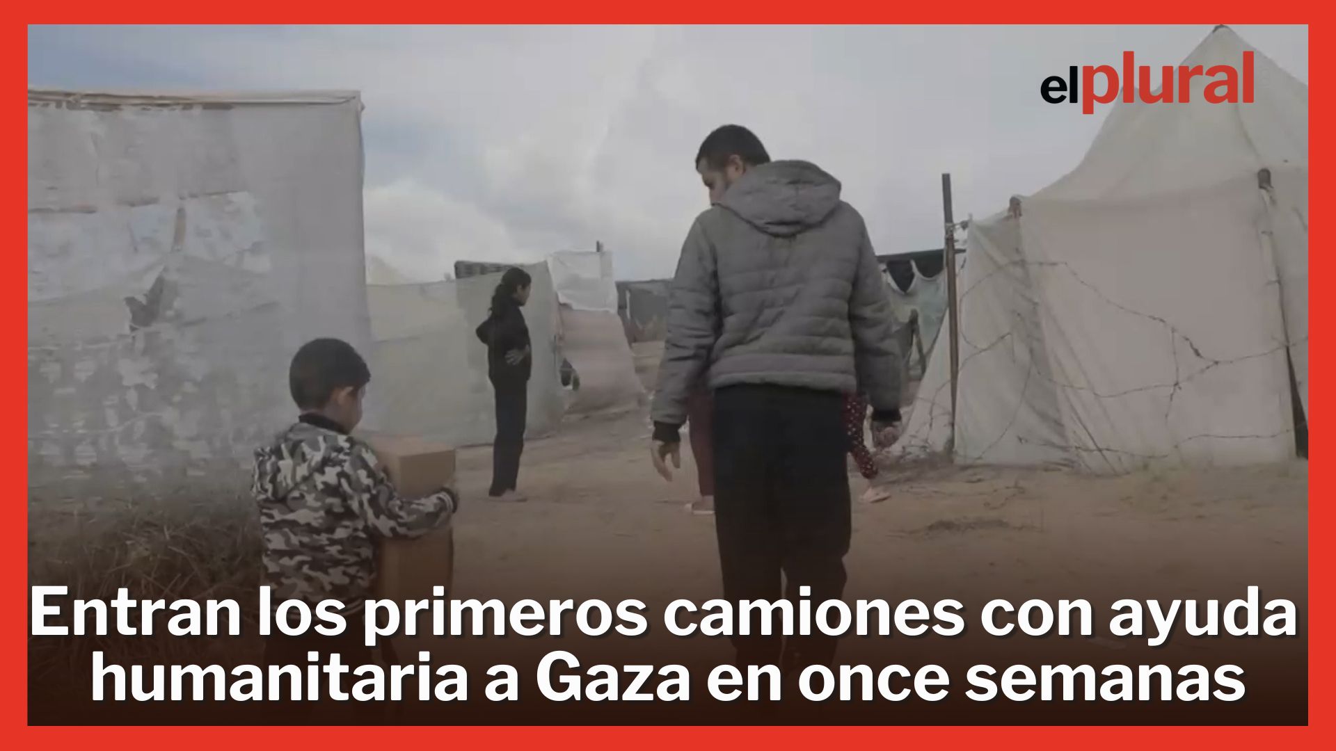 Israel deja entrar los primeros cinco camiones con ayuda humanitaria a Gaza en once semanas