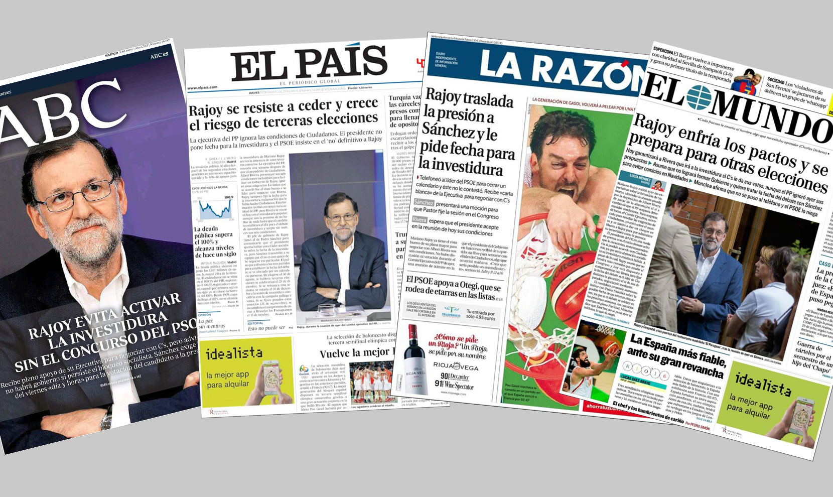 Las portadas del día después a la tomadura de pelo de Mariano Rajoy... 