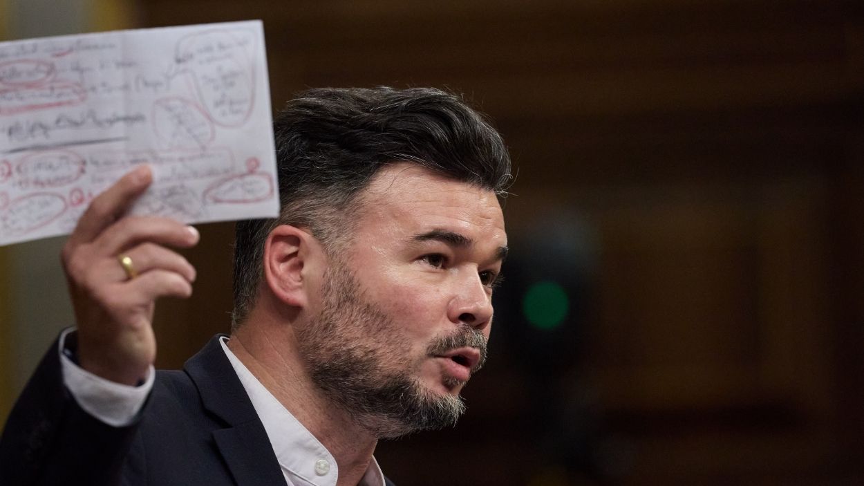 El portavoz de ERC en el Congreso, Gabriel Rufián. EP.