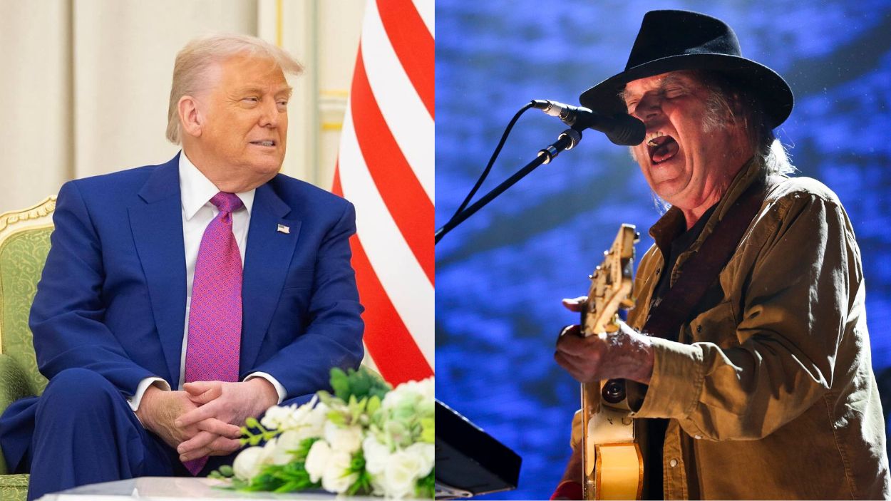 Neil Young se enfrenta a Donad Trump. Elaboración propia. 