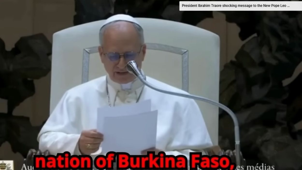 Captura del vídeo falso del Papa León XIV. EP.