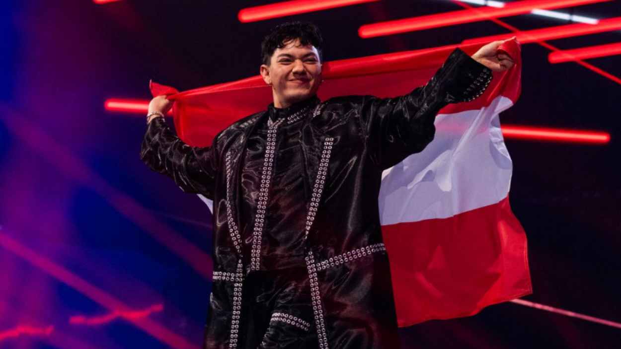 JJ, ganador de Eurovisión 2025 por Austria. EBU / UER
