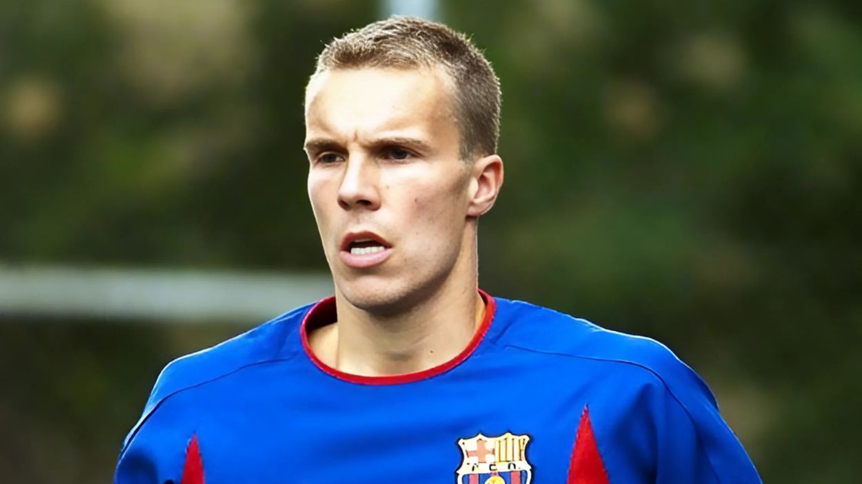El exjugador de fútbol, Robert Enke, durante un entrenamiento con el FC Barcelona. FCB.