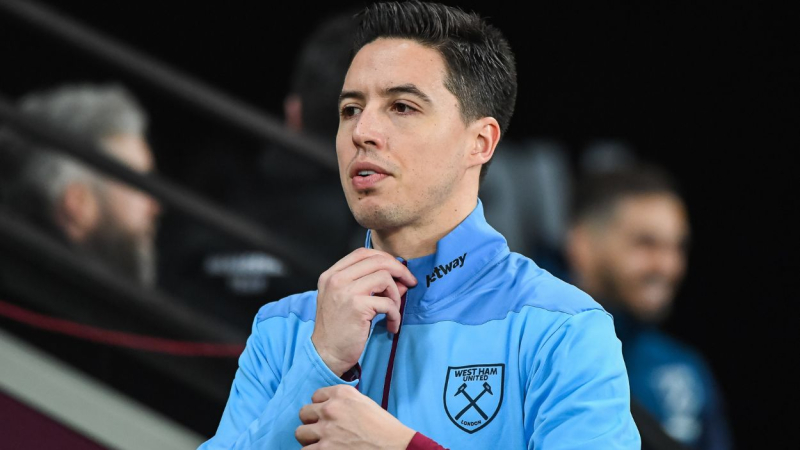 El exfutbolista francés, Samir Nasri, durante un encuentro con el West Ham. EP.