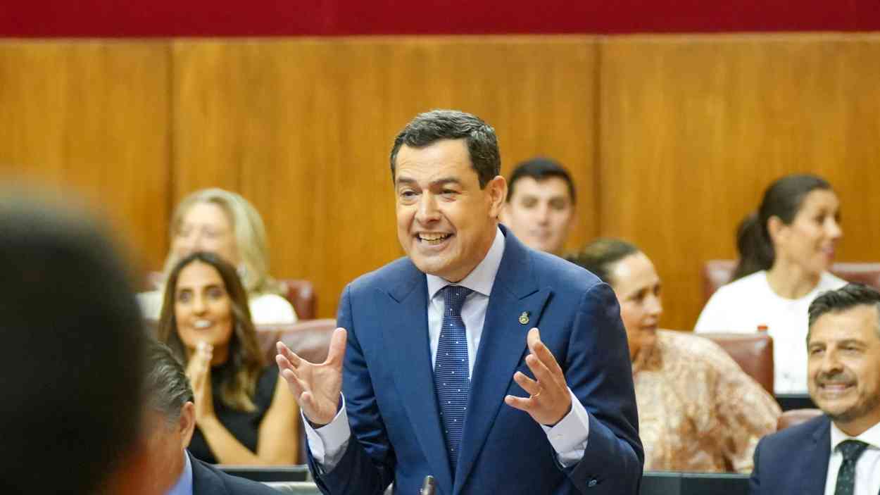Moreno Bonilla en el parlamento andaluz. EP