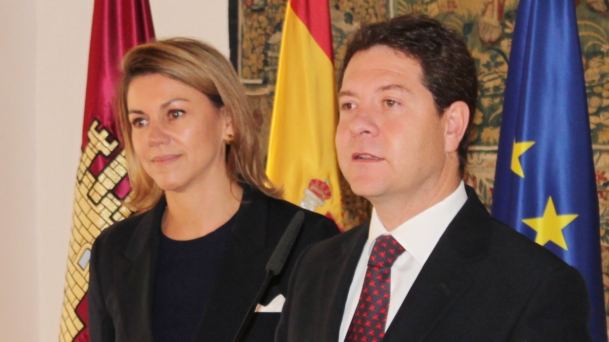 Emiliano García-Page y María Dolores de Cospedal. 2015. EP.