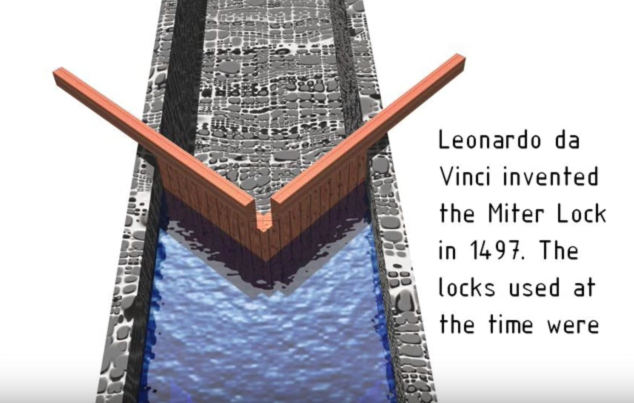 Las esclusas de los ríos - un invento de Leonardo da Vinci