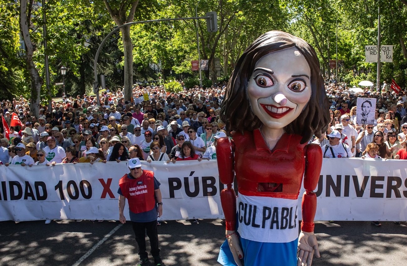 Manifestación en defensa de la sanidad pública en Madrid