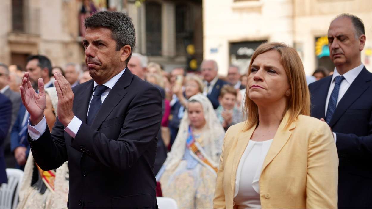 El presidente de la Generalitat Valenciana, Carlos Mazón, y la delegada del Gobierno en la Comunidad Valenciana, Pilar Bernabé | EP