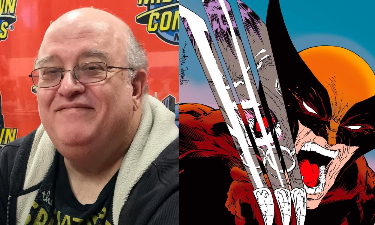 El guionista de cómics Peter David en 2017 (© Luigi Novi / Wikimedia Commons) con una de las portadas más famosas de su etapa en Hulk