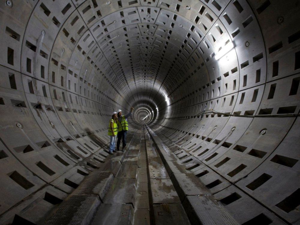 La sección circular del colector tiene un diámetro de 6,70 metros