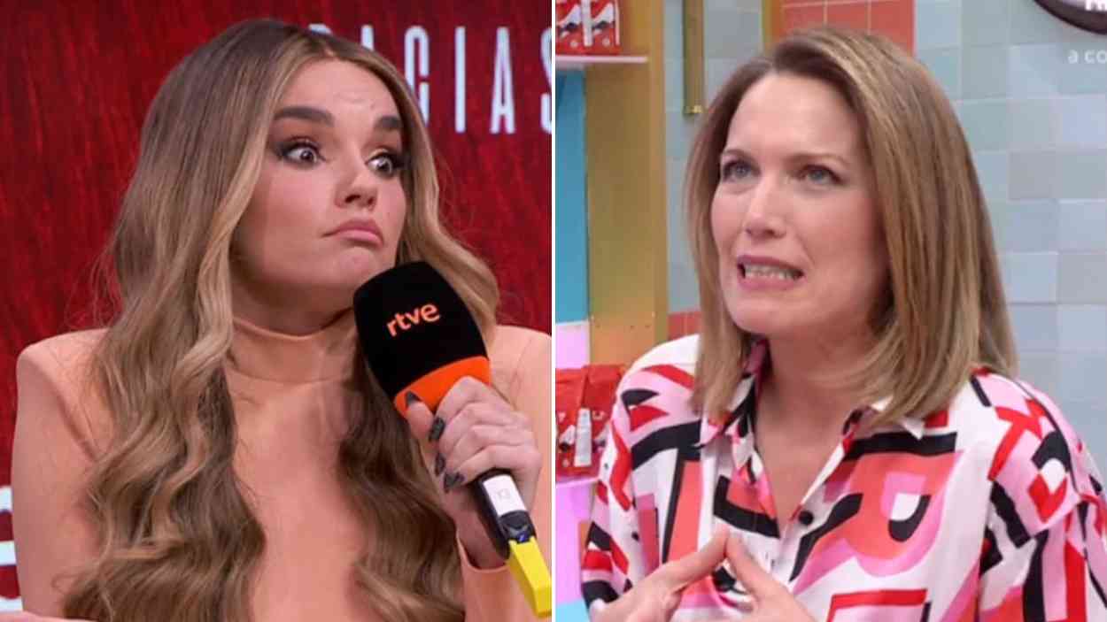 Melody y Silvia Intxaurrondo, en 'La familia de la tele'. RTVE