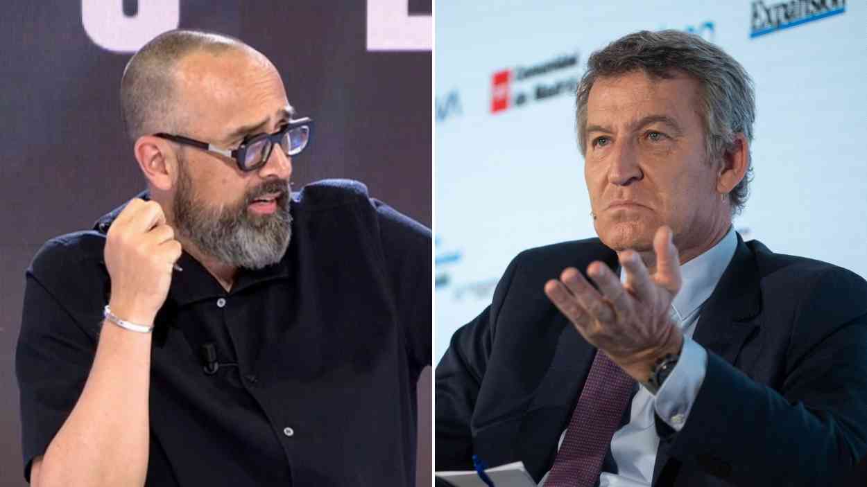 Risto Mejide y Alberto Núñez Feijóo. Mediaset España / EP