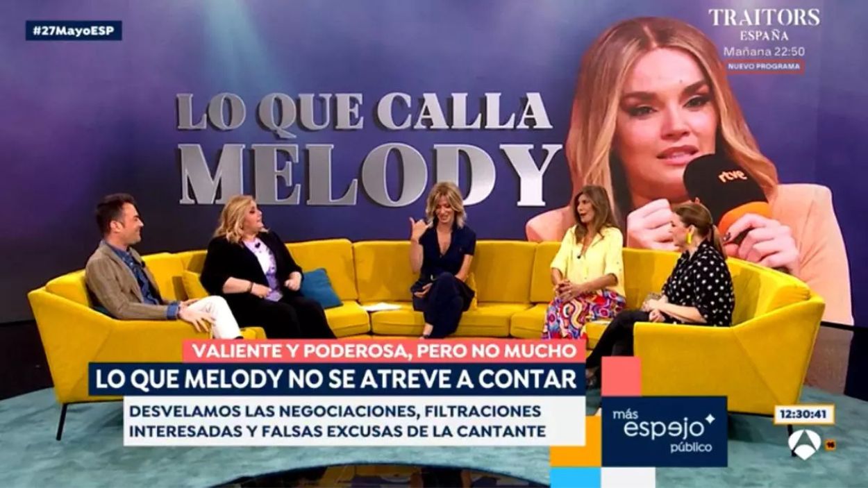 'Espejo público' desvela las posibles negociaciones de Melody. Antena 3.