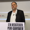 El líder de ERC, Oriol Junqueras, en una rueda de prensa. EP