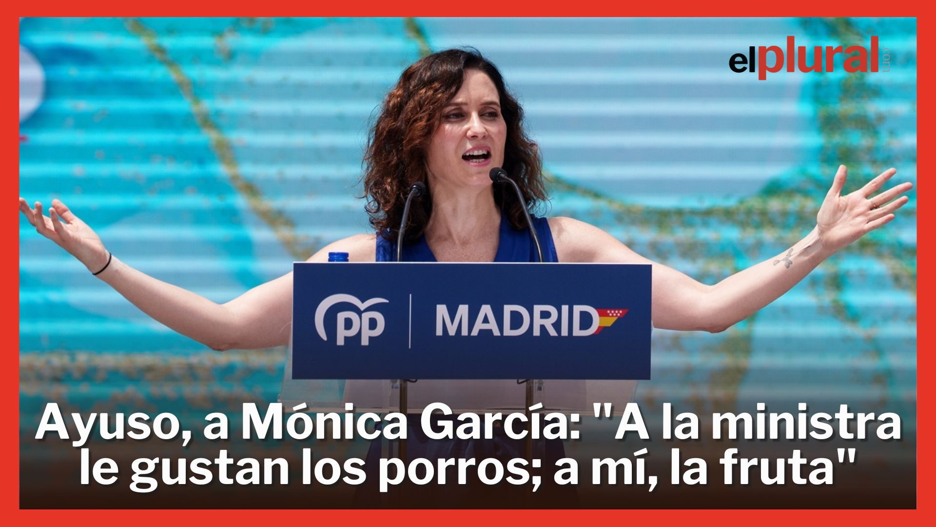 Ayuso, a Mónica García: "A la ministra de Sanidad le gustan los porros, a mí, la fruta"