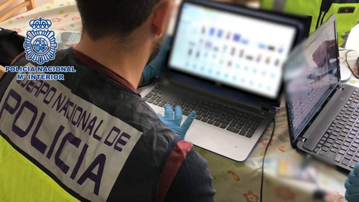Operación de la Policía Nacional sobre pornografía infantil. CNP