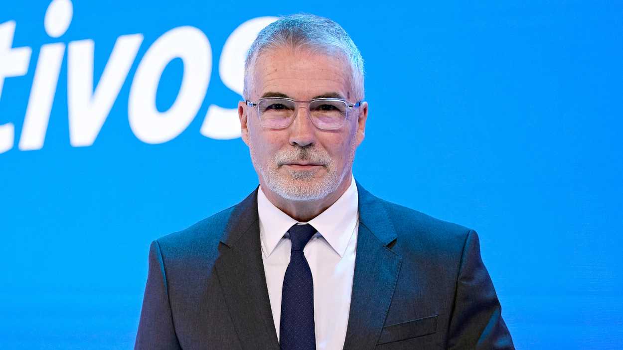 David Cantero, en la presentación de 'Informativos Telecinco'. Mediaset España