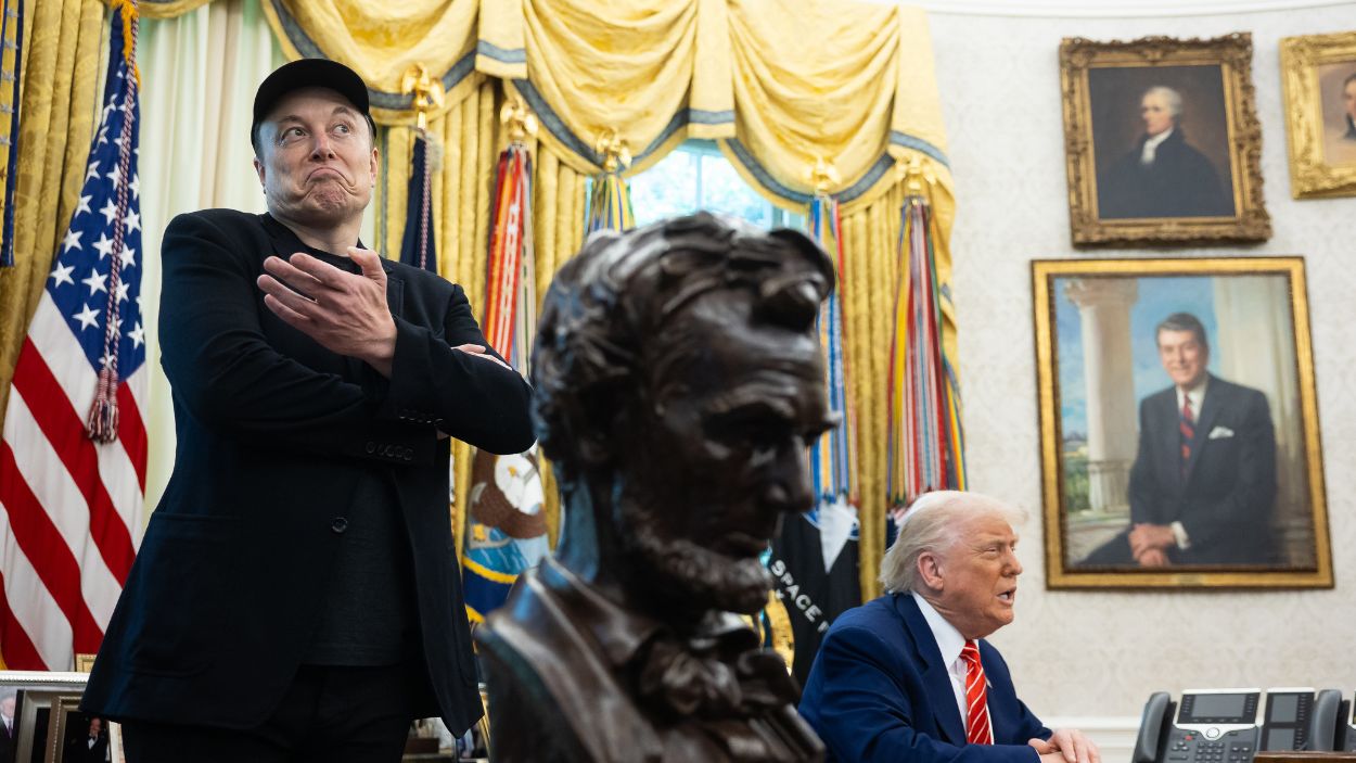 Elon Musk y Donald Trump en su última aparición pública conjunta en la Casa Blanca. EP.