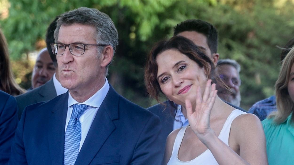 Alberto Núñez Feijóo e Isabel Díaz Ayuso. EP/Archivo.