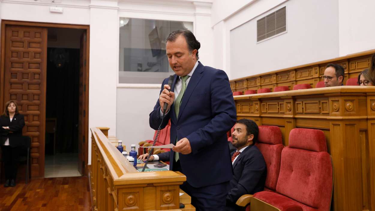El presidente del Grupo Parlamentario Vox en las Cortes de Castilla La Mancha, David Moreno. Cortes CLM
